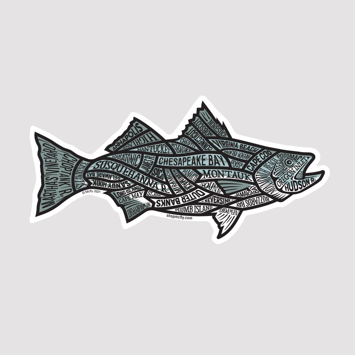 Eastern US Striper Waters- Sticker