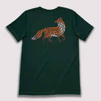 Eastern US Trout Waters Fox - T-Shirt / Forest Green