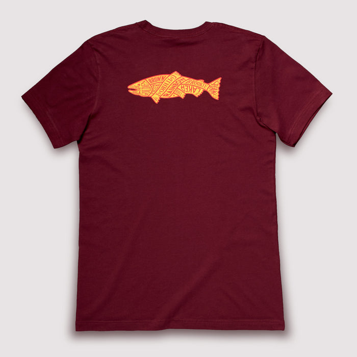 North American Trout - T-Shirt / Maroon