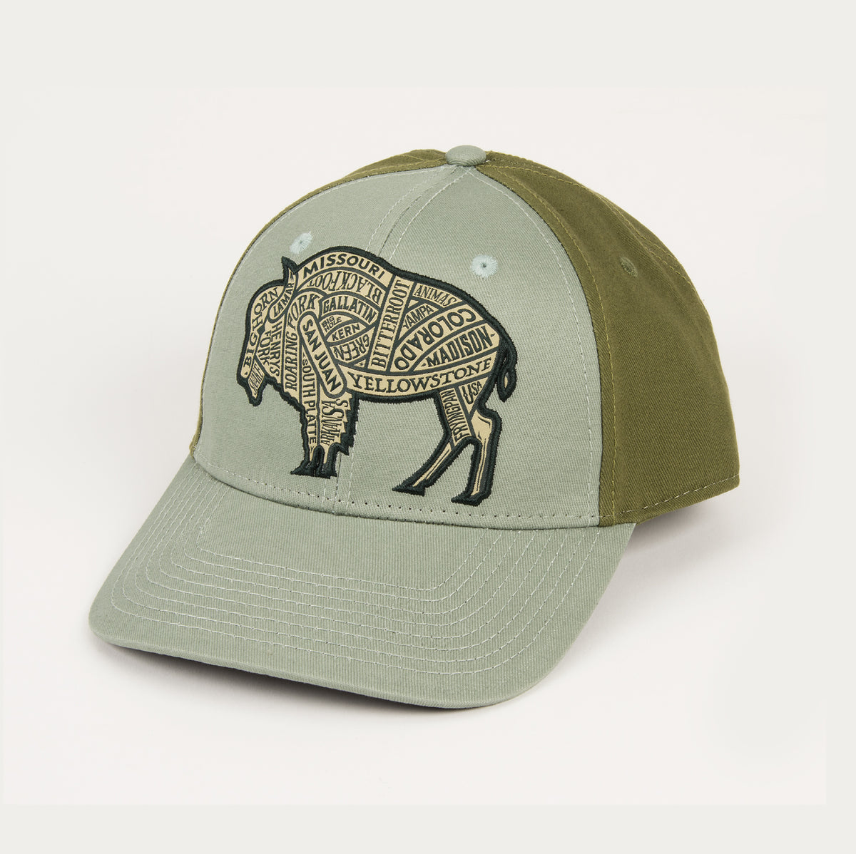 Western US Rivers Buffalo Hat - Snapback Twill